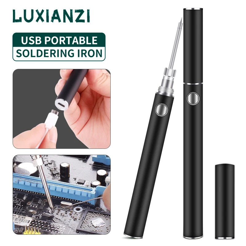 LUXIANZI 5V USB Wireless Soldering Iron Set Rechargeable Electric Solder Iron Repair Tools Mini Portable Home Welding Solder Pen