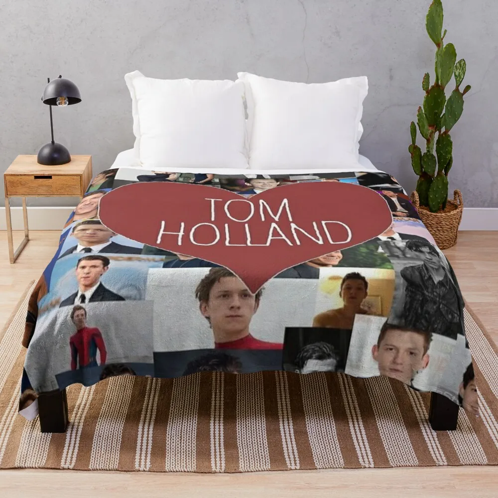 

tom holland blanket/stickers Throw Blanket Microfiber Blanket Quilt Blanket Hairy Blanket