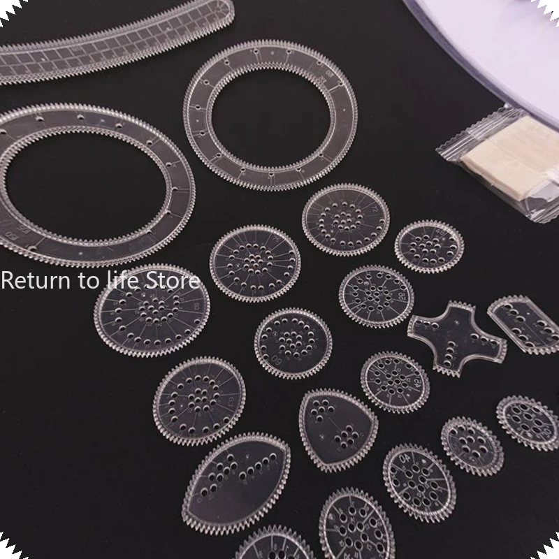 Funny Interlocking Gears Wheels Spirograph Drawing Toys Set Creative Educational Toy for Children Painting Drawing Accessories spirograph toys