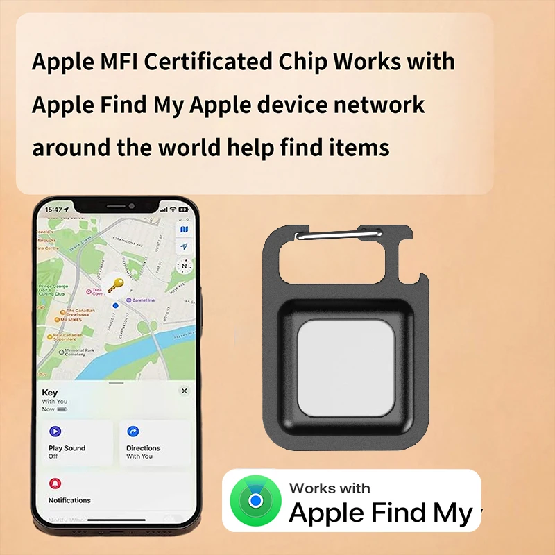 Key Finder AIYATO Bluetooth Tracker Rechargeable USB Flash Drive Work With Apple Find My App GPS Locator Anti Lost Tracker Item Locator Key Chain Locator