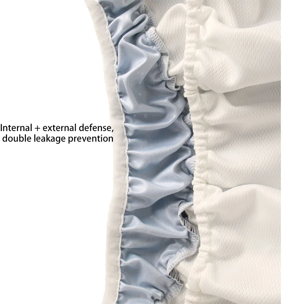 Waterproof Diapers Cloth Diapers Ice Silk Adult Cloth Disaper Waterproof Old Man's Diaper Pants Reusable Diapers Trouser Pocket Anti-leak Breathable Nappy Pads