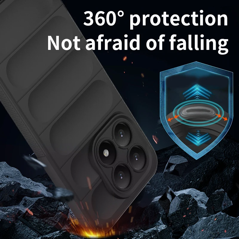 Luxury Silicone Shockproof Phone Case with 6D Air Bag Design