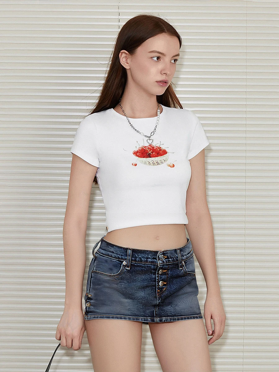 Ladies Denim Skirts with Stylish Side Buttons and Slit Detailing Solid Color Mini Skirt for Summer Fashion and Streetwear