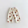 2024 New Children Trousers Plaid Printed Cartoon Fashion Baby Girls Boys Loose Casual Harem Pants Kids Pants Summer Clothes 4