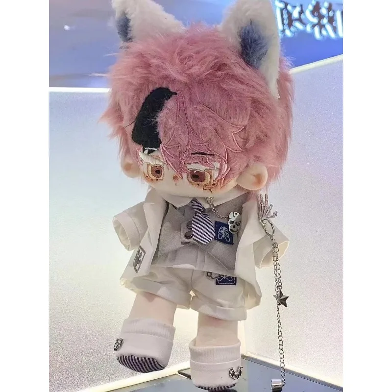 20cm Cool Handsome Street Uniform Coat Shirts Vest Shorts Clothes Outfits 20cm Plush Stuffed Doll Accessories Outfits Gif 6