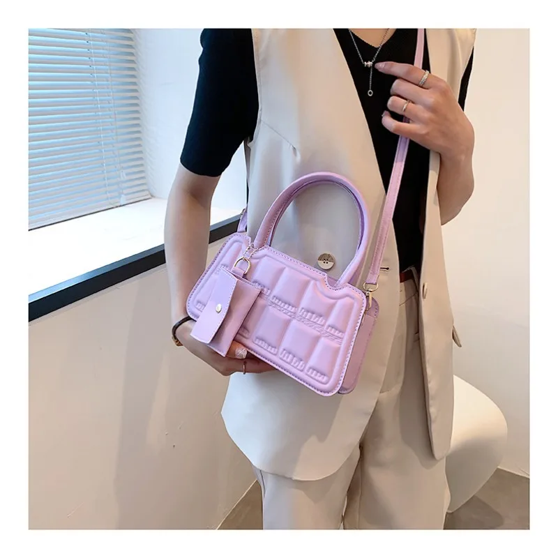 

Solid Color Popular Luxury Brand Shoulder Bag Fashion Texture Handheld Crossbody Bag Women's New Western Style Crossbody Bag