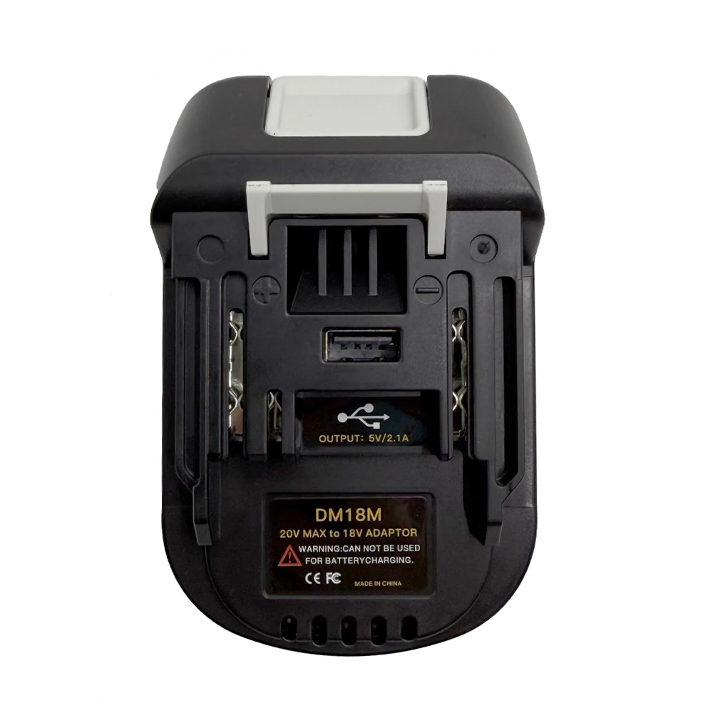 전동 공구 어댑터 변환기 Dewalt DCB200 DCB205 용 DM18M 배터리 어댑터 Makita BL1830 용 20V 리튬