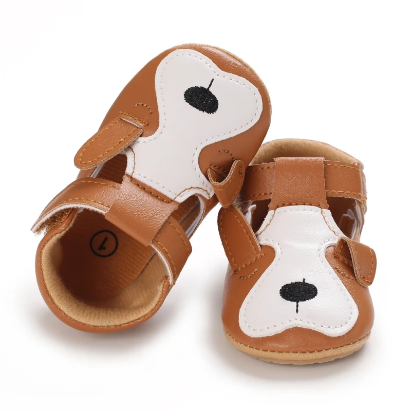 0-18M Baby Shoes Cute Animal Infant Crib Shoes PU Leather Soft Sole Anti-Slip Toddler Baby Casual Prewalker