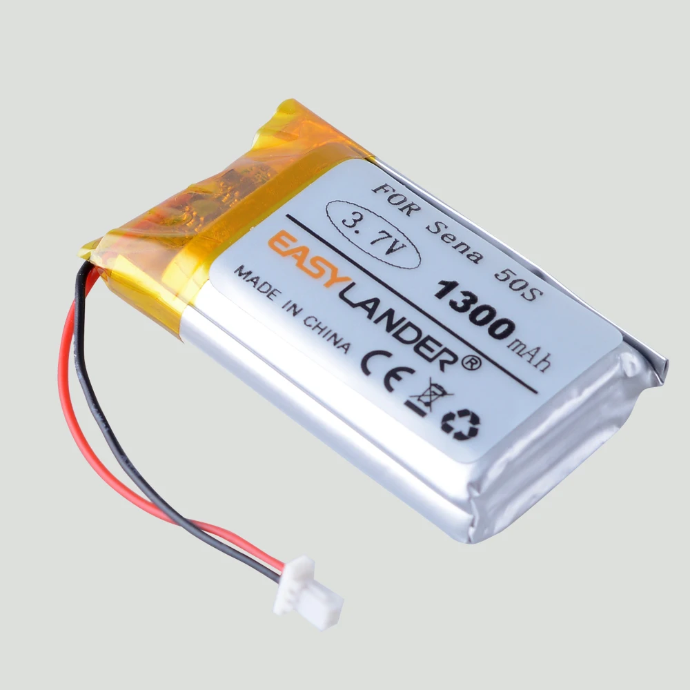 3.7V 1300mAh Lithium-ion Polymer Rechargeable Battery FOR Sena 50S Sena 50S Motorcycle Bluetooth Headset Helmet Intercom rechargeable battery