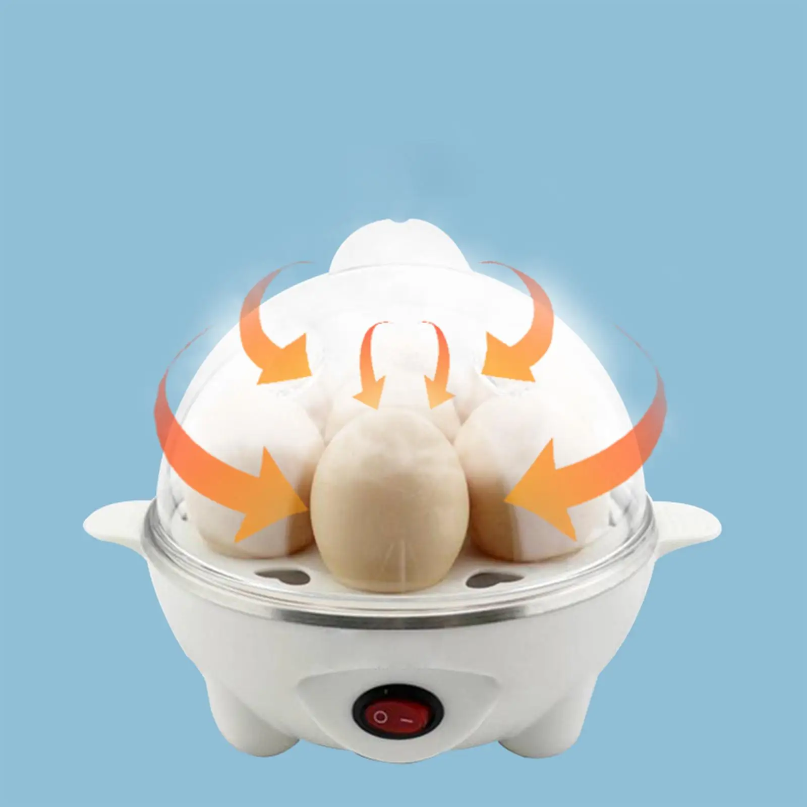Egg Cooker 220V Gadgets Hard Boiled Multifunction Steaming High Temperature Steamer Anti Slip Base Egg Boiler for Vegetables Pot 2