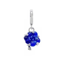 Hot Sale Blue Murano Glass Tree Flowers & Heart Charm Bead Succulent Plant Fit Original Pan 925 Sterling Silver Bracelet Jewelry 2