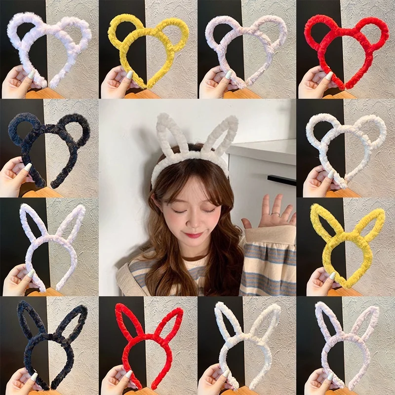 

Ears Rabbit Hairband for Women Fashion Headband Korean Version Cute Plush Hair Bands Hoop Headdress Girl Hair Accessories