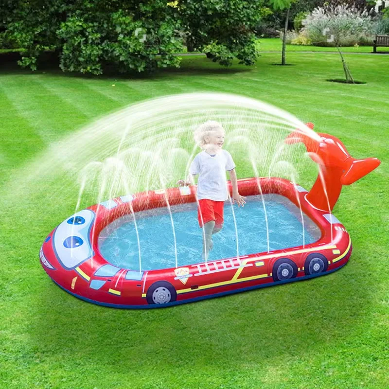 Children Play Sprinkler Pad Summer Beach Inflatable Spray Mat Outdoor Game Toy Garden Lawn Swimming Pool Mat Bathtub for Kids 6