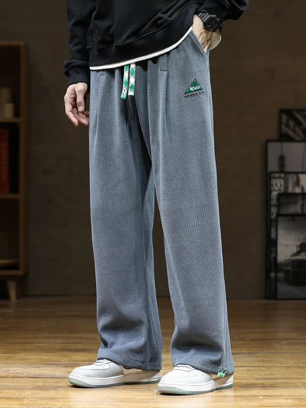

2023 Autumn New Corduroy Sweatpants Men Adjustable Wide Leg Joggers Plus Size Streetwear Casual Straight Long Pants 8XL