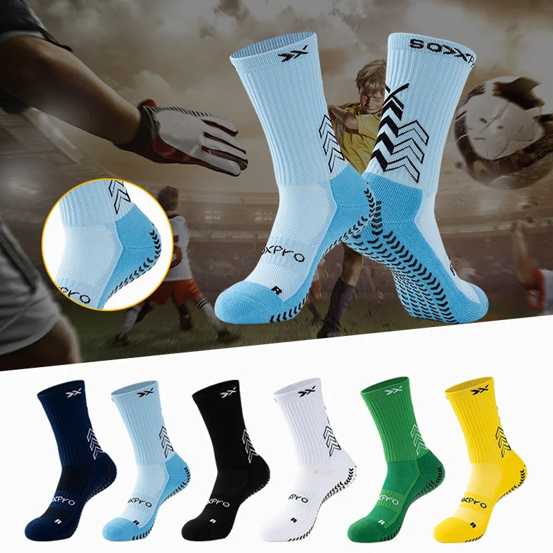 

Football Basketball Anti-slip Socks Women Non-slip Soccer 2023 Tennis Men Sport Socks Mid Calf Grip Cycling Riding Socks