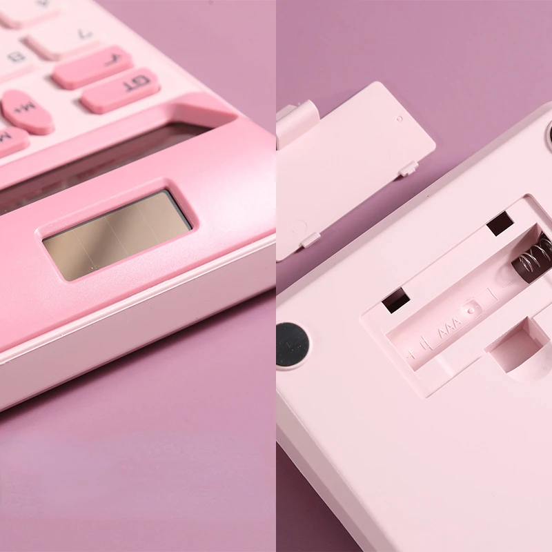 가정용 대형 LCD 디스플레이 계산기, 태양열 및 배터리 이중 전원, 표준 기능 계산기, 기본 데스크탑 사무실용, 12 자리