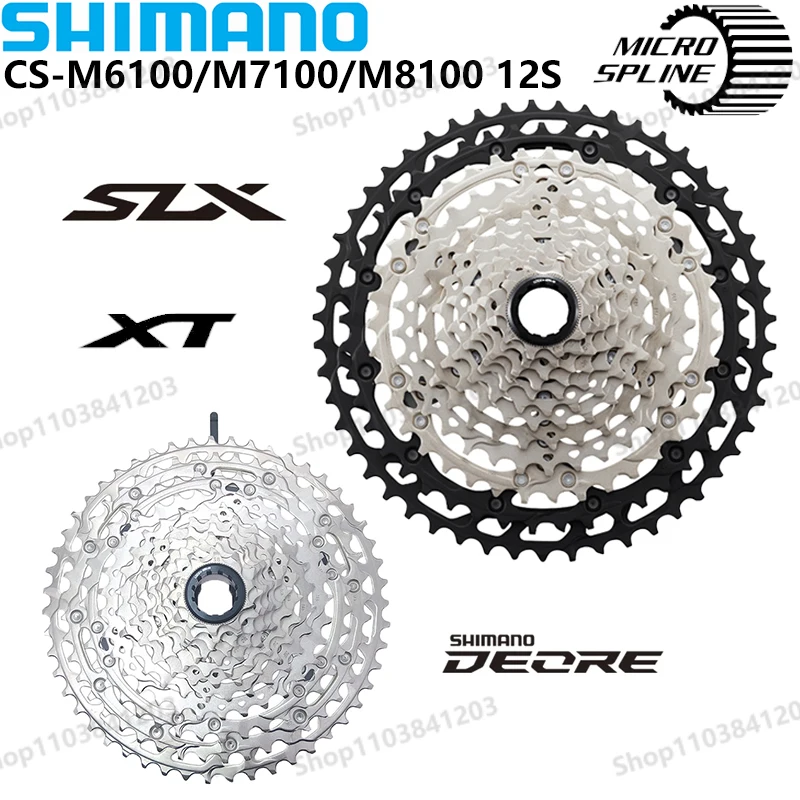 Bicycle Cassette SHIMANO DEORE SLX XT 12Speed 10-45T 51T Micro Splin Mountain Bike Cassette MTB Bike Parts