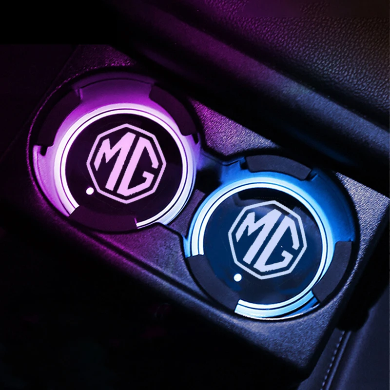 

Car LED Coasters 7 Color Luminous Cup Mat Badge Styling For Morris Garages MG Gundam TF HS ZS N5 ZR GS Scale Jegan Gelgoog RX5