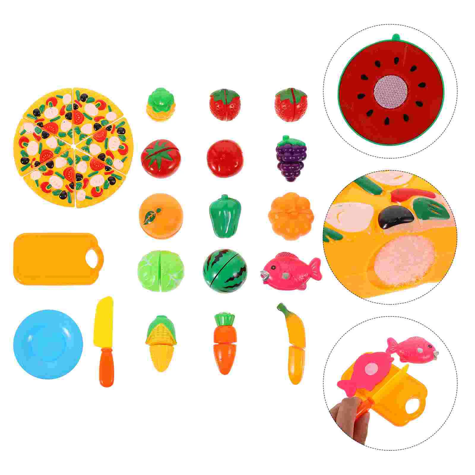 

Chichele Toys Simulation Fruit Educational Playthings Child Cutting Vegetables and Fruits Kids Pretend Food Childrens