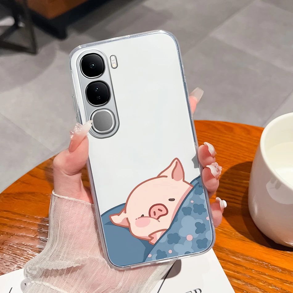 Lucky Flower Transparent Phone Case - Soft TPU Back Cover