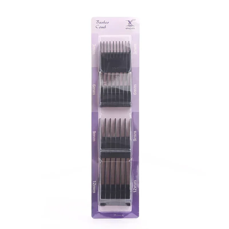 4Pcs/set 2023 New Professional Black Hair Clipper Limit Comb Hairdresser Replacement Cutting Guide For Moser 1400 Series G1202