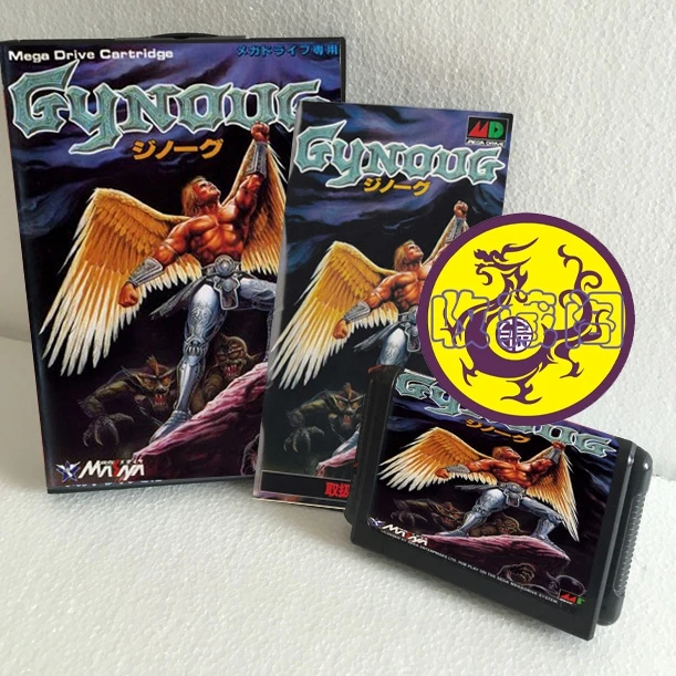 

Gynoug с коробкой JP и ручной книгой, 16-битная игровая карта MD для консолей Sega MegaDrive Genesis