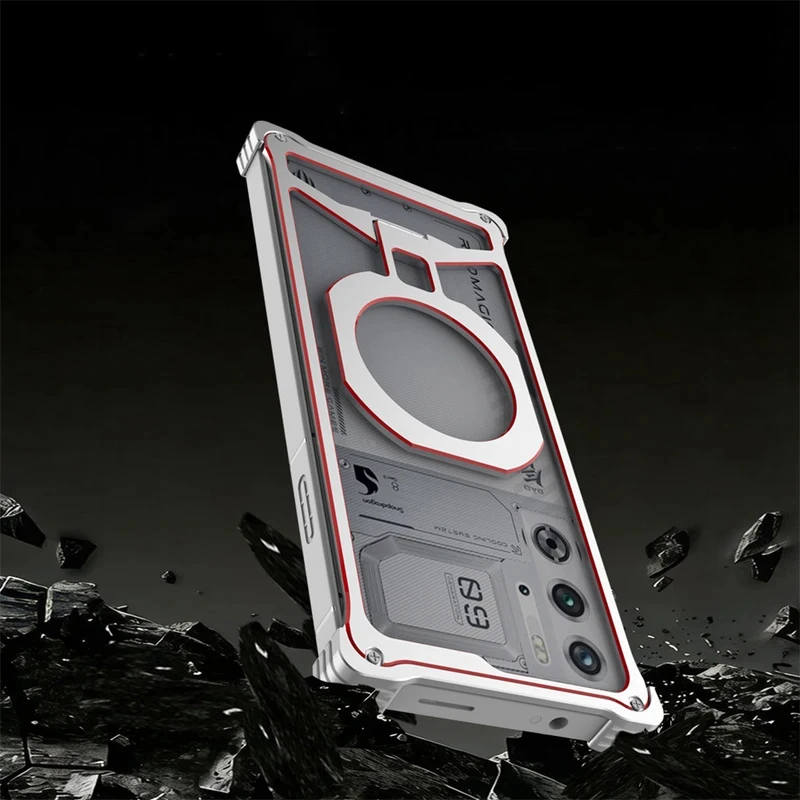 Shockproof Metal Bumper Frame Stand Case with Enhanced Protection