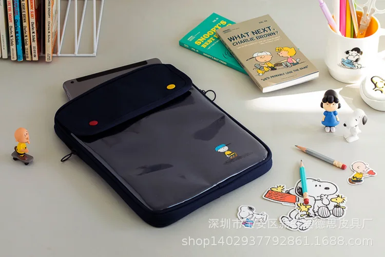 Snoopy Transparent laptop bag female cute pro13/16 liner bag 11 inch handbag storage bag computer bag 4