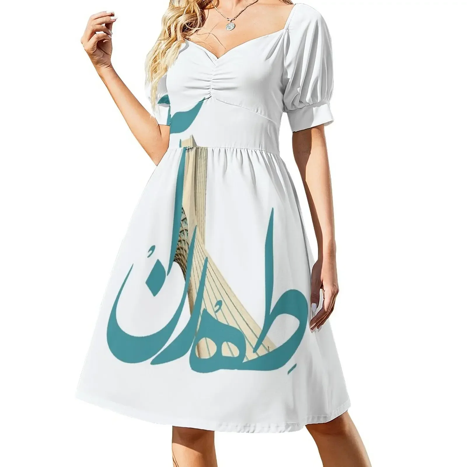 Vestido de manga corta TEHERÁN, vestido de mujer, ropa de mujer, vestido de verano, vestidos de noche de lujo para mujer