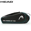 New HEAD Tennis Racket Bag For 3 Rackets Training Sport Competition Shoulder Hand Bag Squash Badminton Raquete De Padel Bag 2