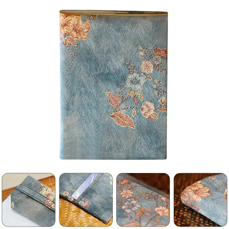 

A5 Adjustable Book Cover Decorative Book Sleeve Crane Design Book Protector Hand-made Cloth Book Cover Hand Account Book