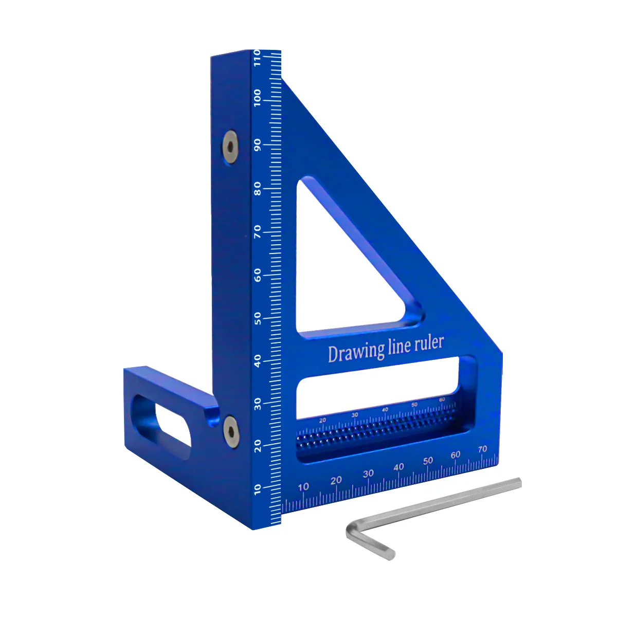 

Carpenter Square Triangle Hole Ruler Aluminum Miter Woodworking Square Protractor 3D Multi Angle 45 90 Degree Layout Measuring