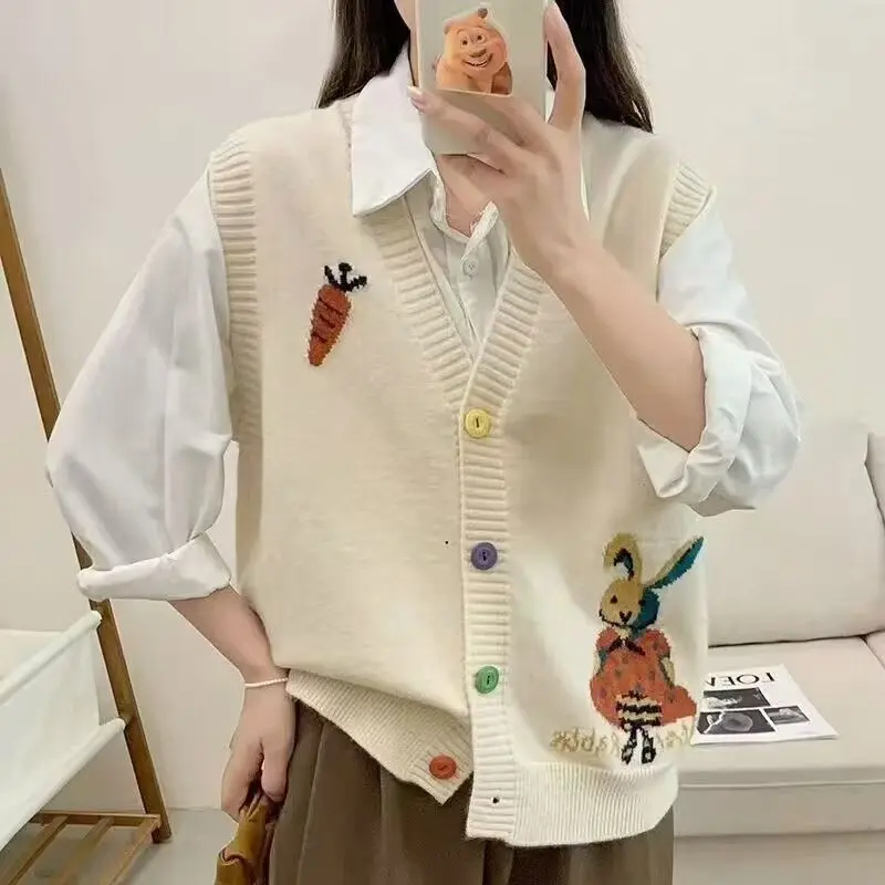 Vtg 3D Knit Bunny Vest main image 0
