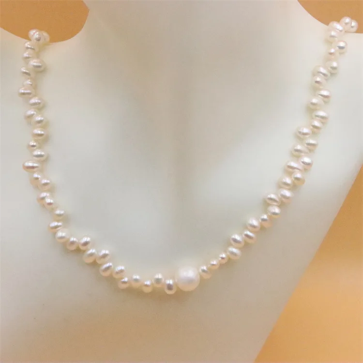 

ZFSILVER 100% 925 Sterling Silver luxury Egg shaped Natural Freshwater Pearl Necklace Jewelry for Women Wedding Gift Trend