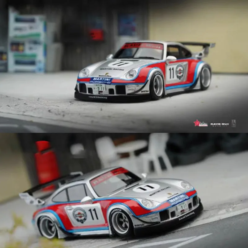 FuelMe Resin 1:64 Scale RWB 993 911 Martini 11# Wide-body Modified