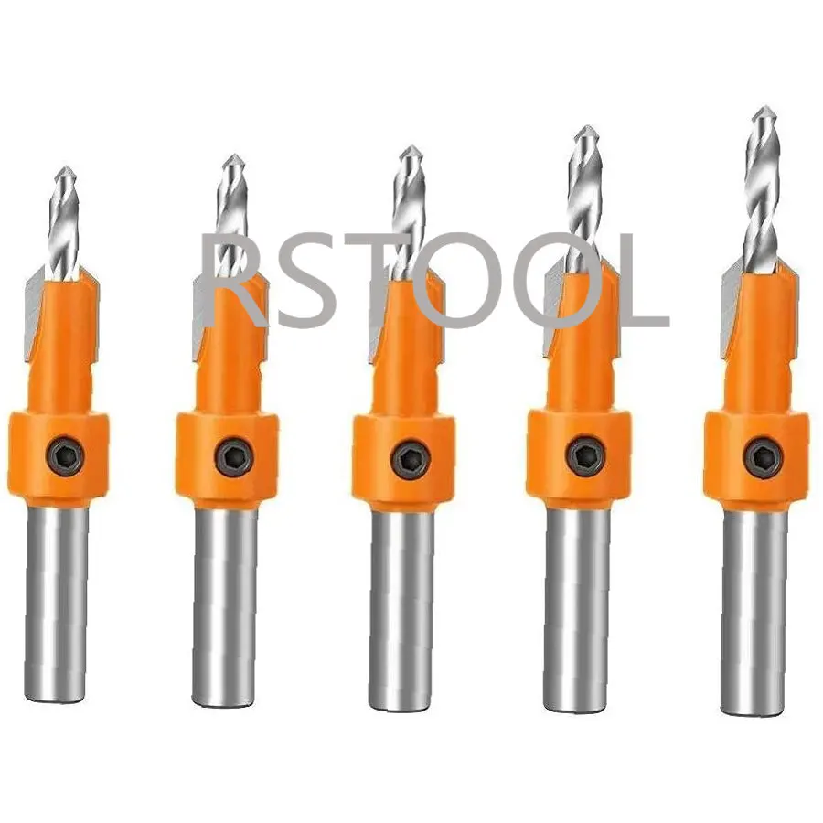 HSS Countersink Drill Bit Screw Woodworking Chamfer Tool Quick Change Wood Hole Drills Bit round Shank Timber plastic Working