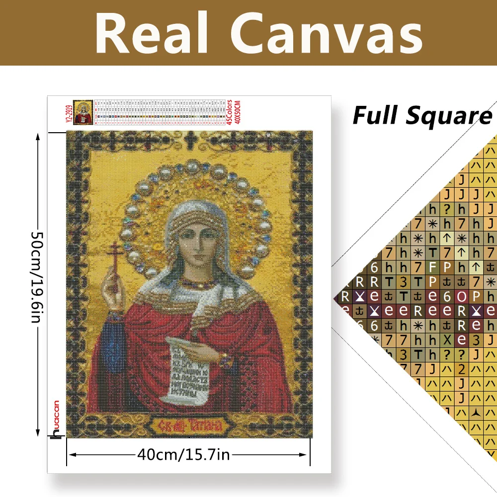 Huacan Diamond Painting Icons Art Kits Full Square/Round Diamonds Embroidery Religion DIY Decorations Home diamond painting