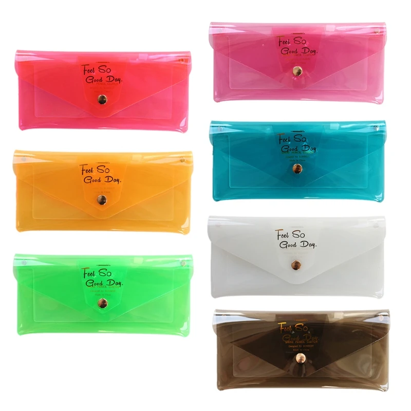 

for Creative Fluorescence Color Pencil Bag Premium Waterproof Clear Stationery Pouch Stationery Bag Pencil Holder