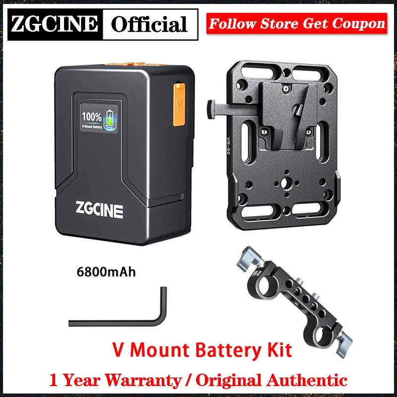 ZGCINE V99 V2 V-Mount Battery 99Wh 14.8V 6800mAh with D-TAP,USB-A,Dual USB-C Port