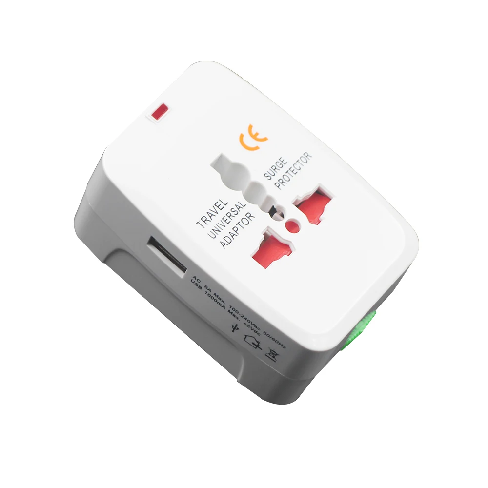 

100pcs Universal International World Eu European Plug Worldwide Charger Power Usb Multi Usa Us Uk Travel Adapter
