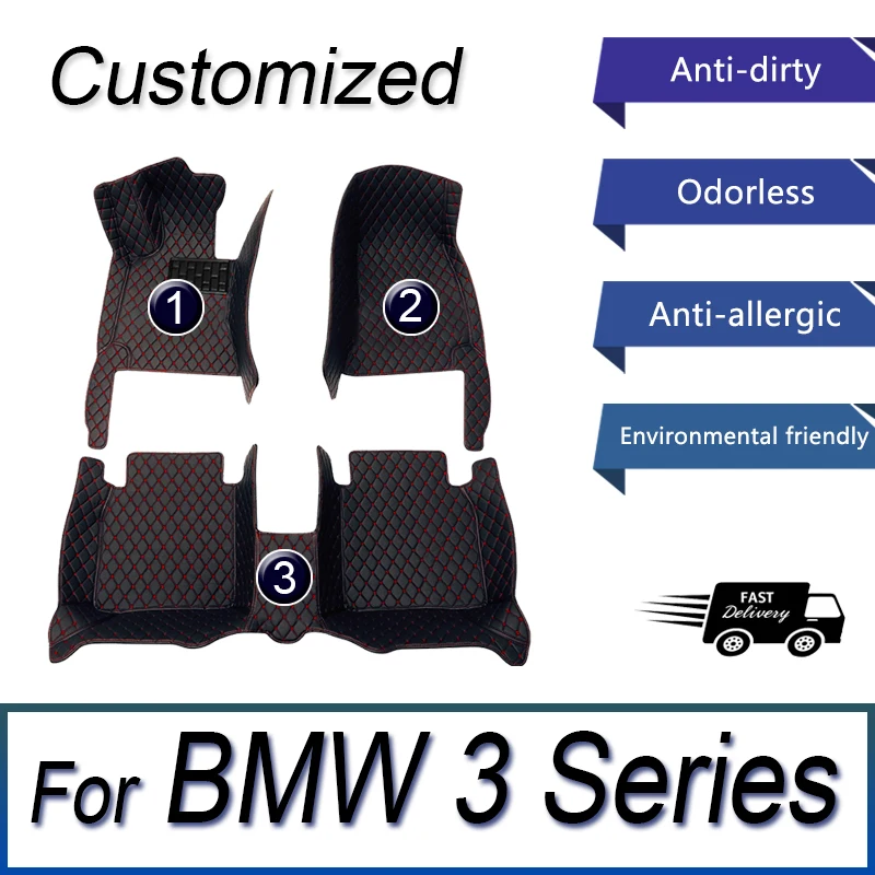 

Car Mats Floor For BMW 3 Series 330e iPerformance F30 2015~2018 Waterproof Carpets Car Floor Mats Car Accessories