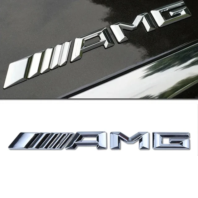 Metal Car 3d Rear Letter Emblem Trunk Sticker for Mercedes benz AMG W204 W203 W205 W124 W221 W213 W212 C E S GLE CLC Class
