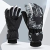 Winter Snowboard Ski Gloves Unisex PU Leather Non-slip Touch Screen Waterproof Motorcycle Cycling Fleece Warm Snow Sports Gloves 5