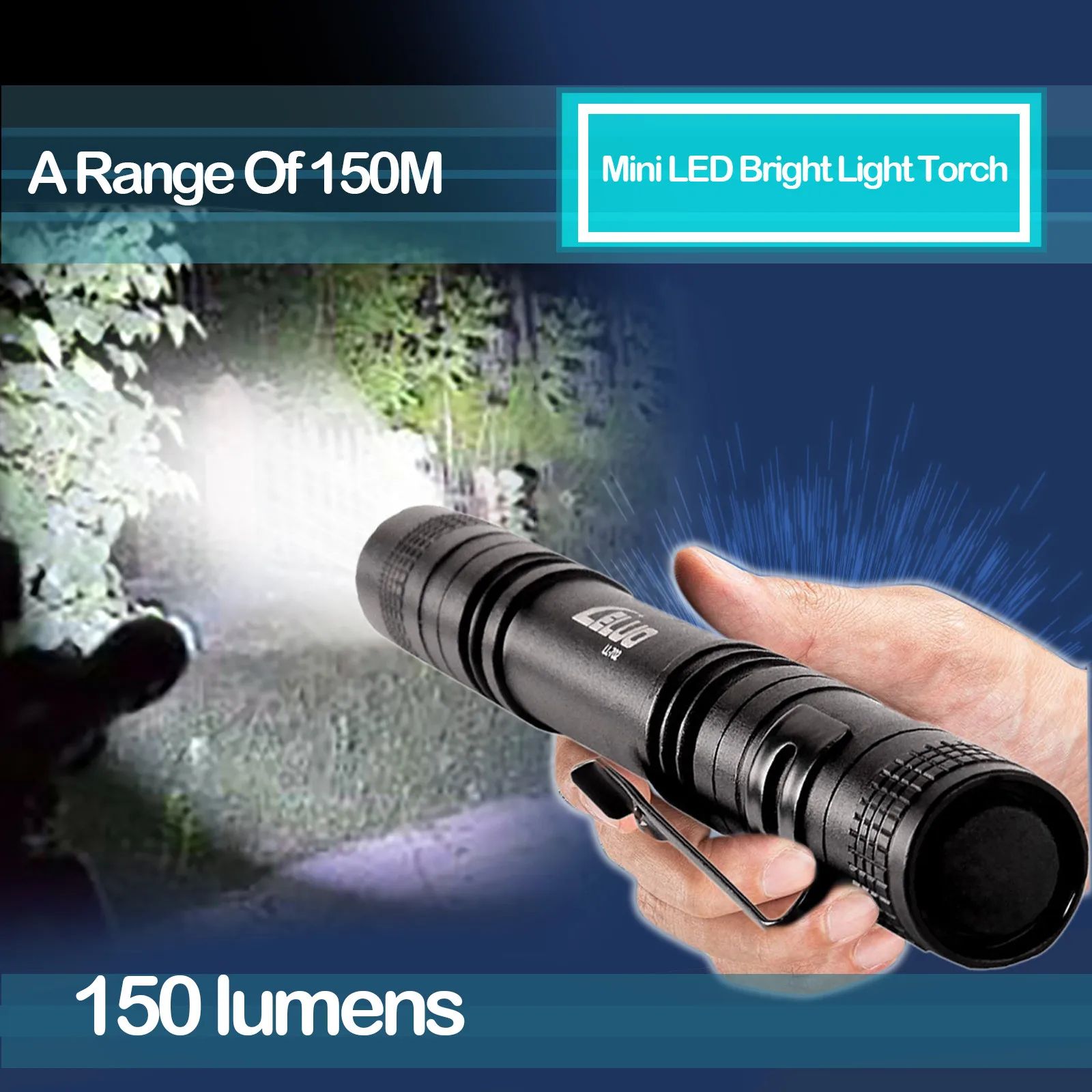 

T-2 Portable Bright Super Camping The Flashlight LED Mini Accessories And Gear Flashlight Headlamp 1000 with