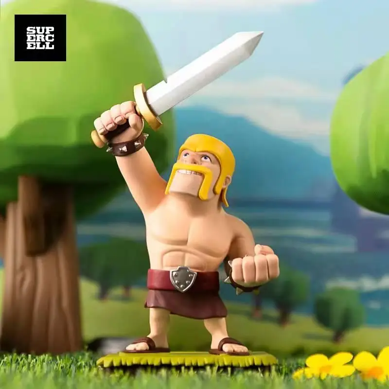 

In Stock 100% Original 15cm Supercell Clash of Clans Victory Series Barbarian King Valkyries Game Peripheral Trendy Doll Model