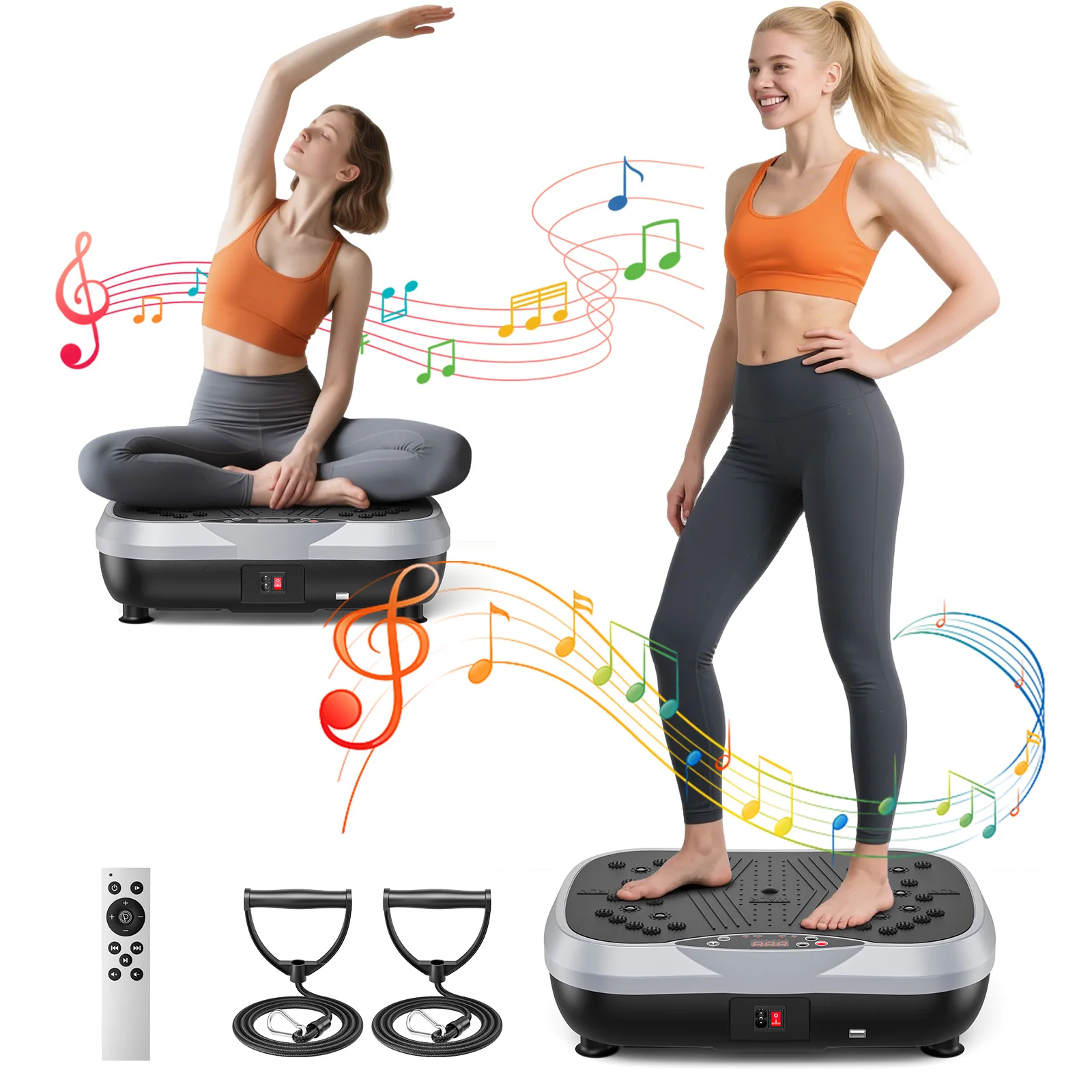 Vibration Plate Device Powered Vibration Platform for Full Body ...