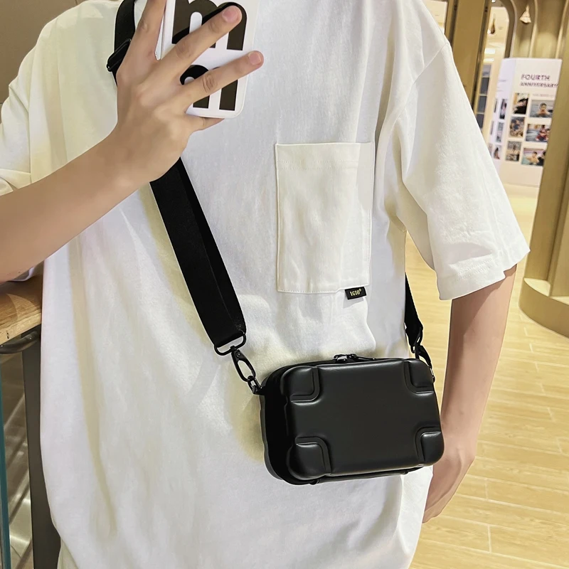 Messenger Bag Crossbody Hard Case Box Bag Minimalist Men's