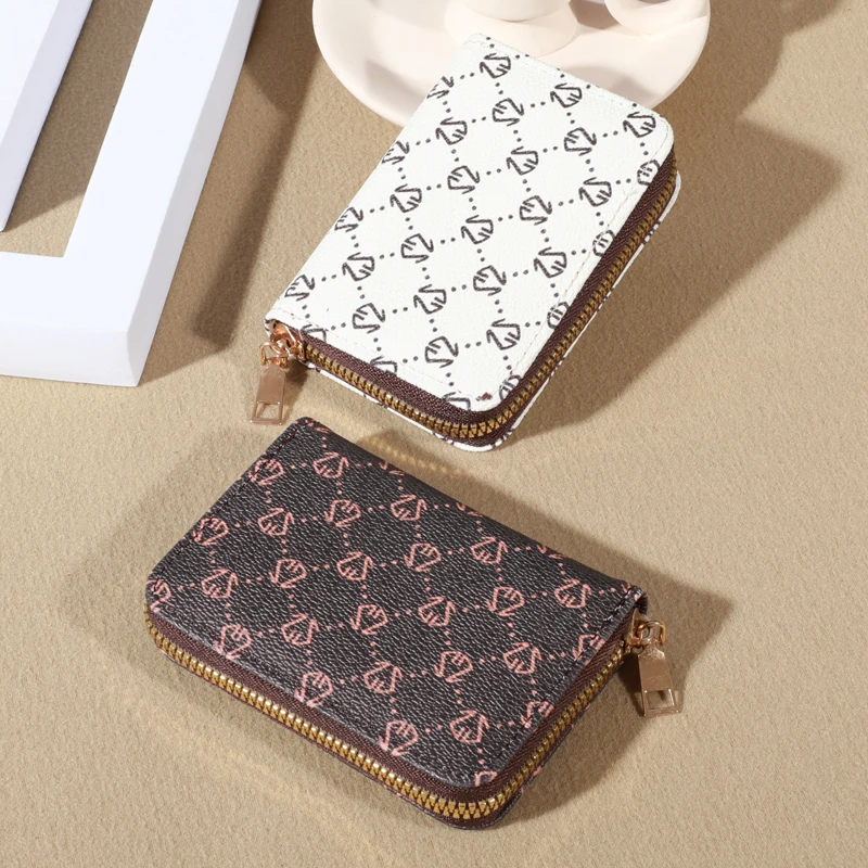 Reiß verschluss um Kreditkarten halter, Mini bedruckte Clutch-Geldbörse, tragbare Karten brieftasche mit mehreren Karten fächern – Detail 13