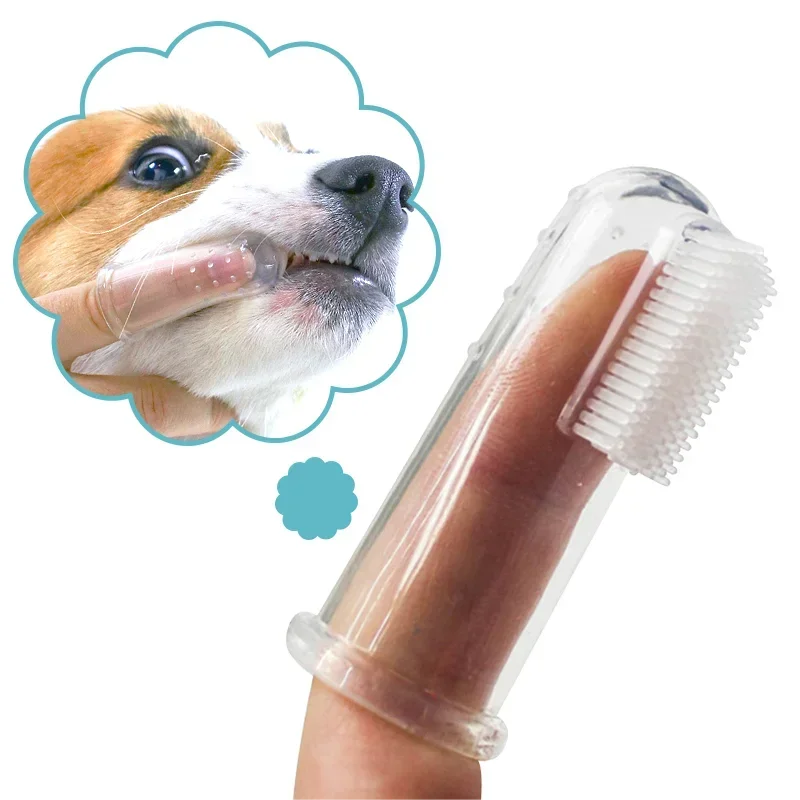 

Super Soft Pet Finger Toothbrush Teddy Dog Brush Bad Breath Tartar Teeth Care Tool Dog Cat Cleaning Pet Supplies