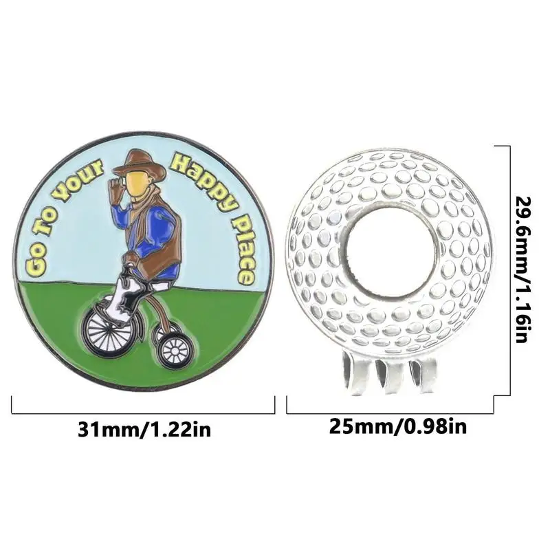 Golf Ball Markers Stainless Steel Golf Magnetic Hat Clip Ball Marker Hat Clip Clamp Marker Sports Accessory For Men